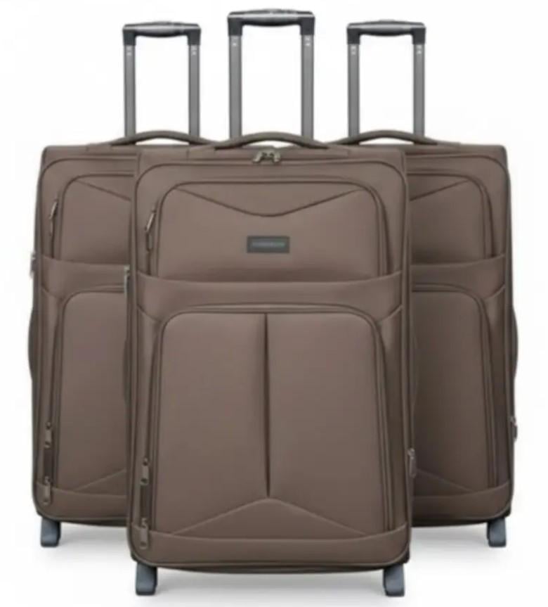 Комплект тканевых чемоданов на колесах Elemental 3 Terra 3 шт. Коричневый (2104619186)