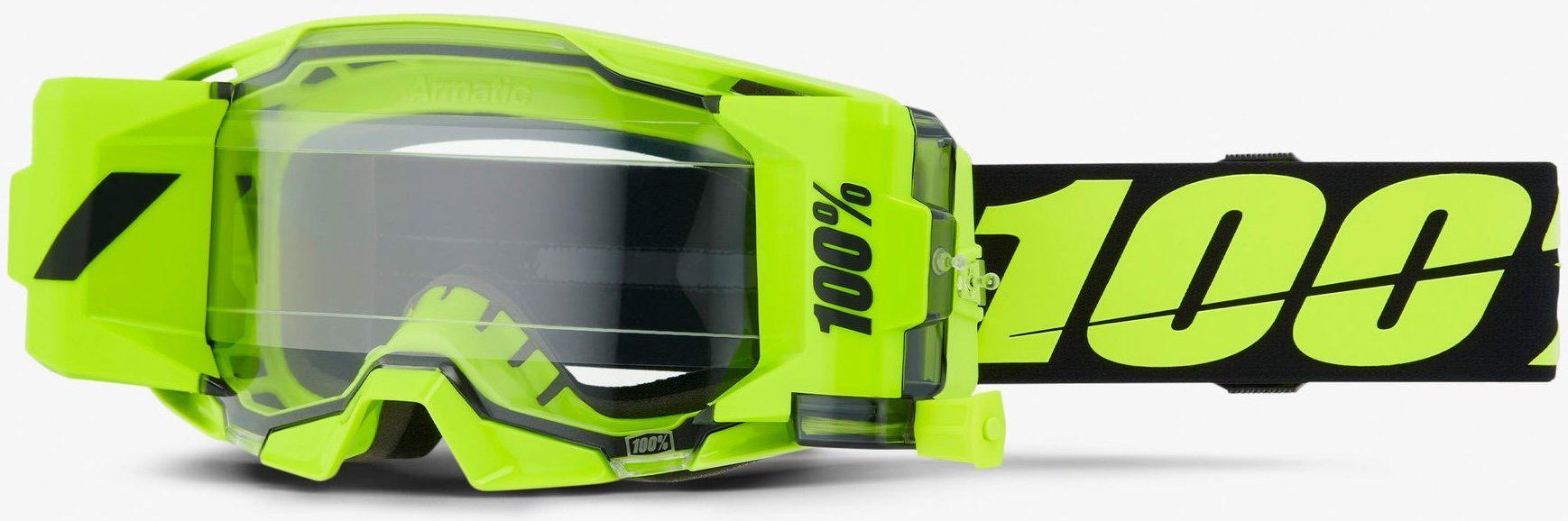 Мотоокуляри 100% ARMATIC FORECAST Goggle Neon Yellow/Roll-Off (50284)