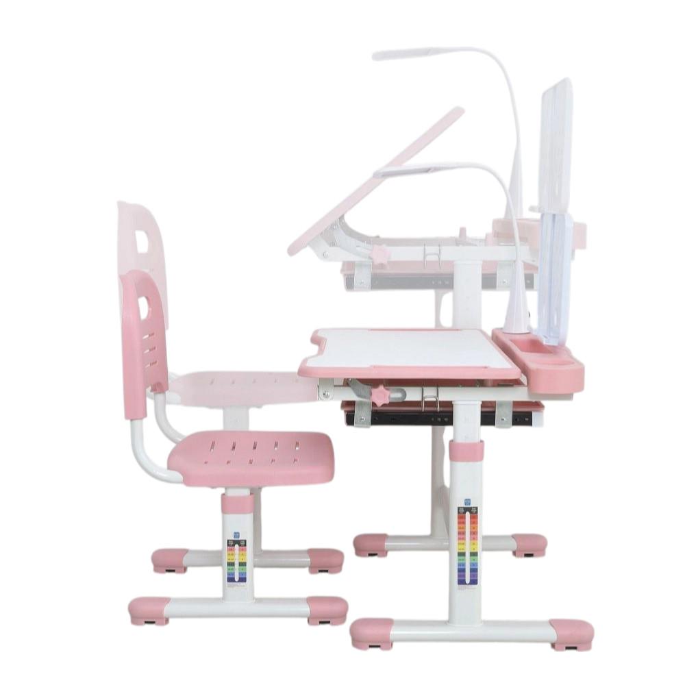 Парта дитяча Bambi та стілець із регулюванням висоти Світло-рожевий (M 4428-11) - фото 6