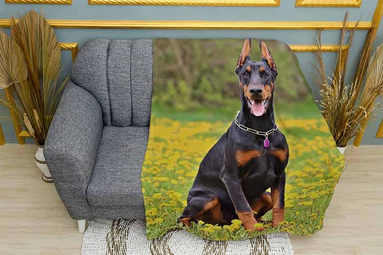 Плед Big Doberman плюш однослойный 135х150 см (113442)