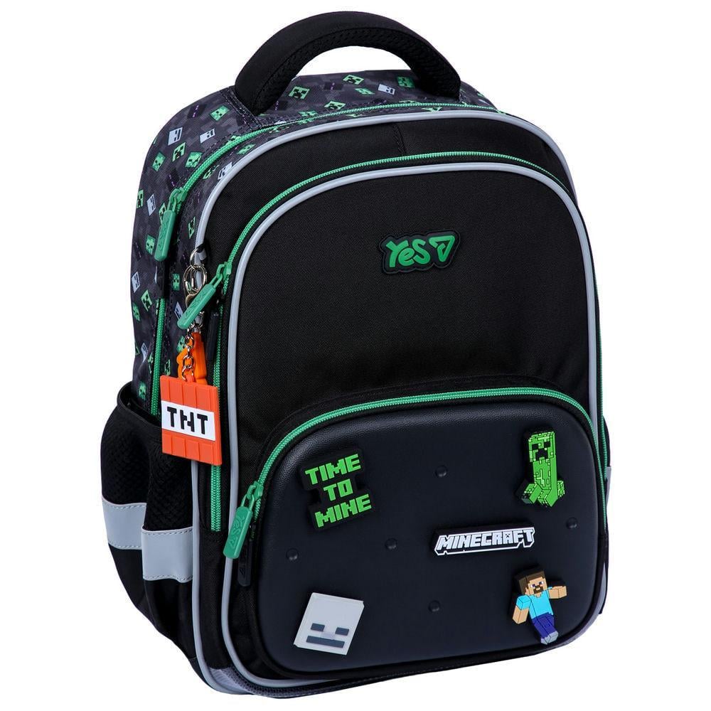 Рюкзак шкільний YES Minecraft RealityM 38x30x17 см 19,4 л Чорний (550281)