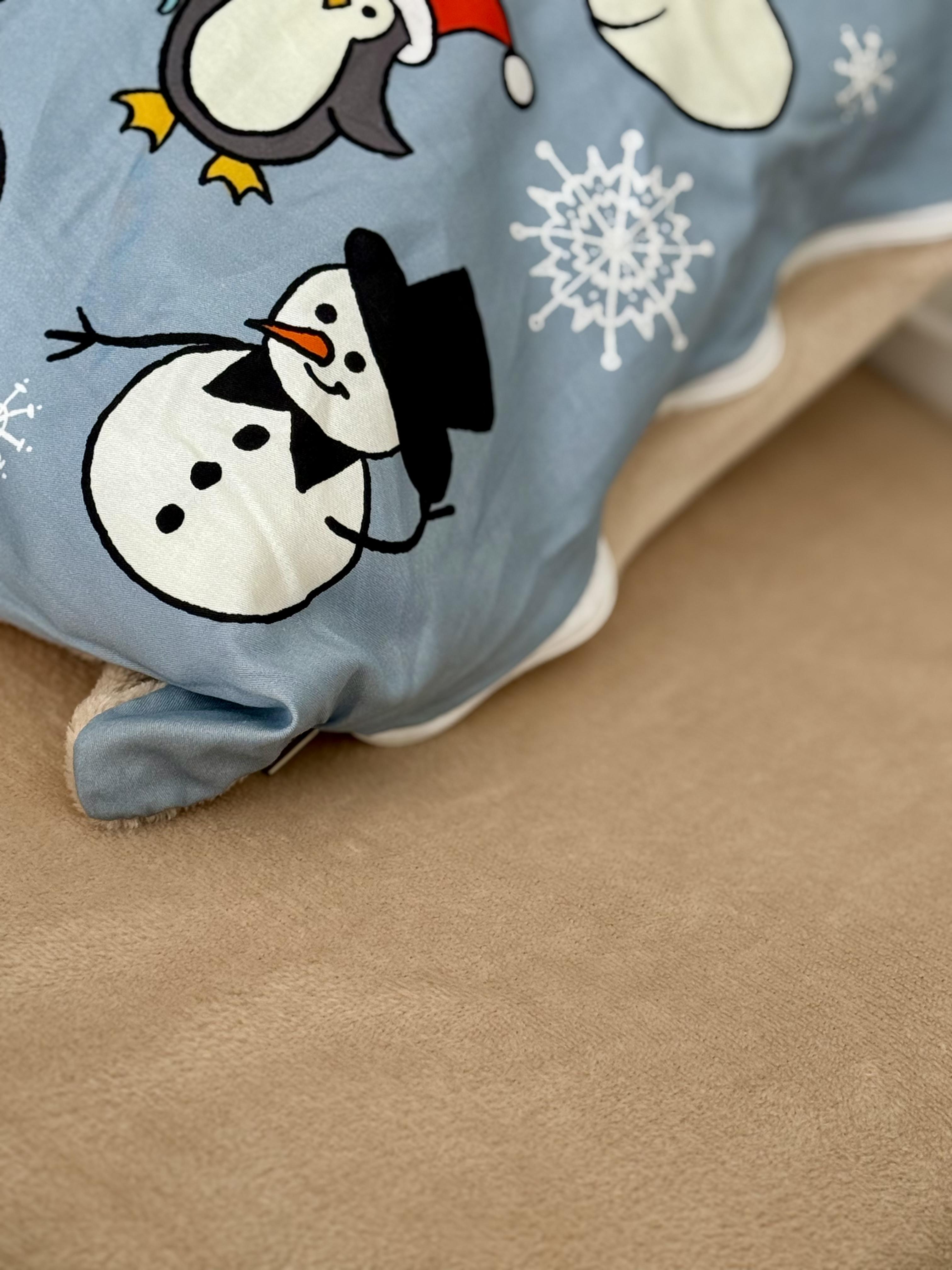 Комплект постельного белья Зимняя Сказка плюш/сатин полуторный/наволочки 50х70 см (9024) - фото 2 Комплект постельного белья Зимняя Сказка плюш/сатин полуторный/наволочки 50х70 см (9024) - фото 2