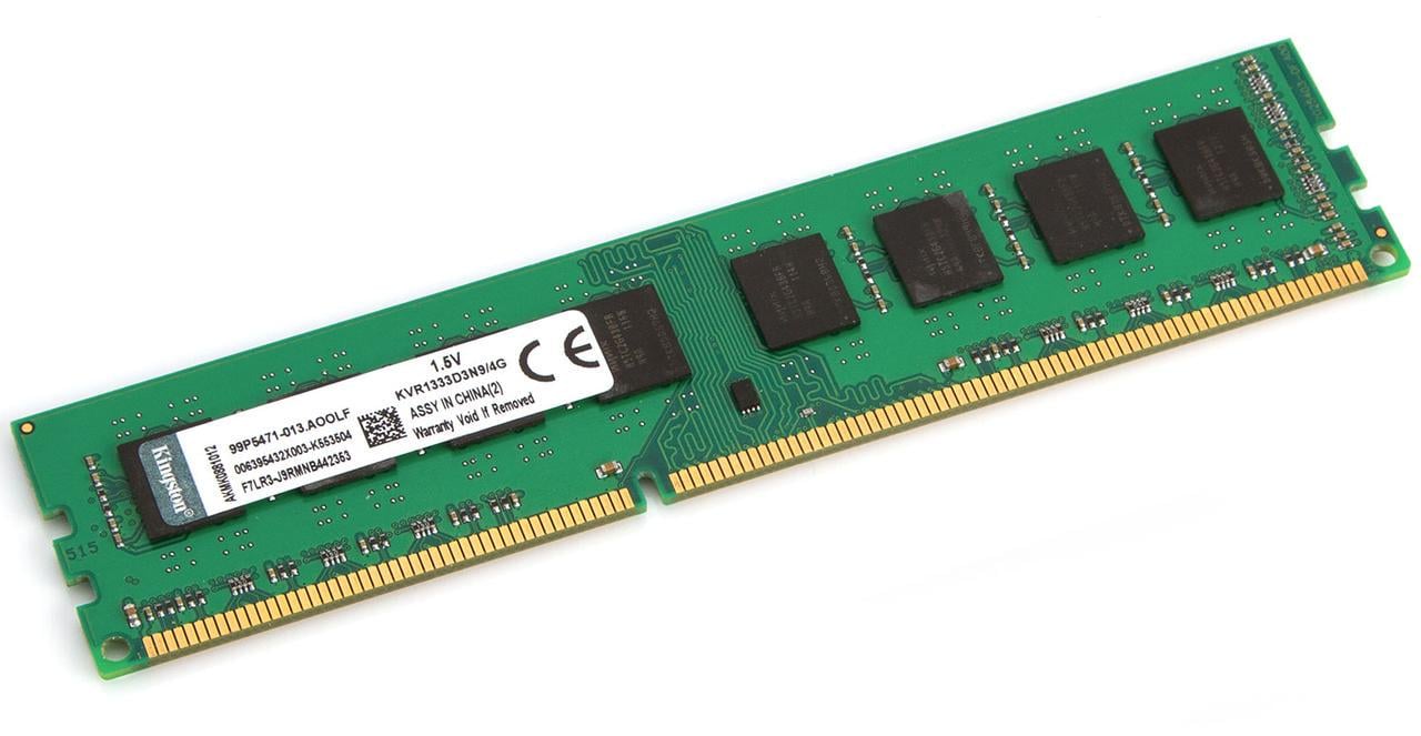 Оперативная память Kingston DDR3 4GB 1333MHz для AMD AM3/AM3+, PC3-10600 (KVR1333D3N9/4G)