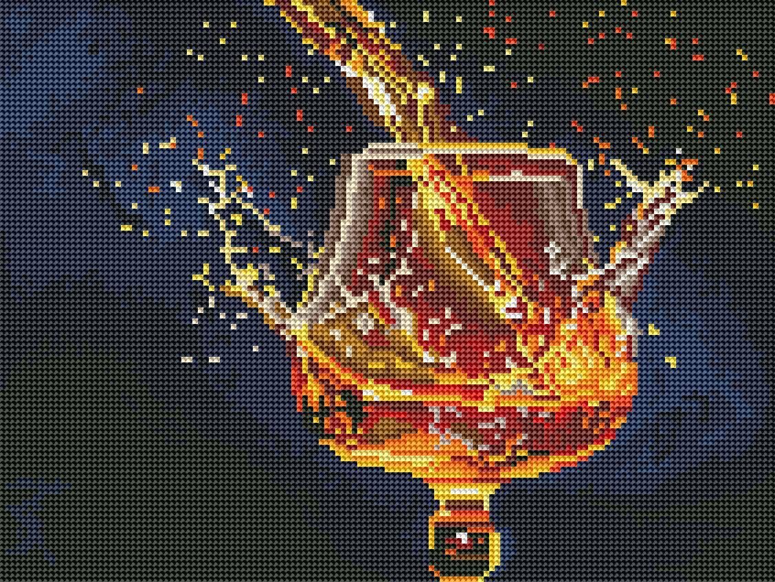 Алмазная мозаика Brushme Брызги на черном фоне 30x40 см (RDBS7021)