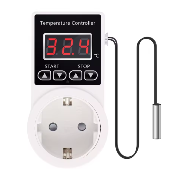 Терморегулятор Taxnele автоматический с термостатом 10A 220 В (ТРСТ1)