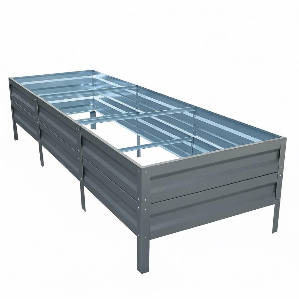 Грядка оцинкованная цинк 0,65 мм 3x1х0,4 м RAL7024 мат