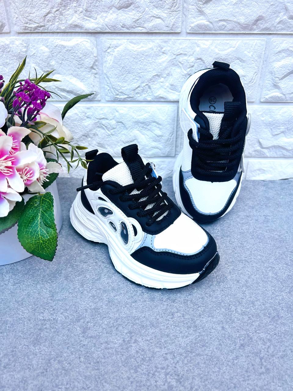 Кросівки унісекс Clibee 1812 р. 31 19,2 см Чорно-білий (1812-5)