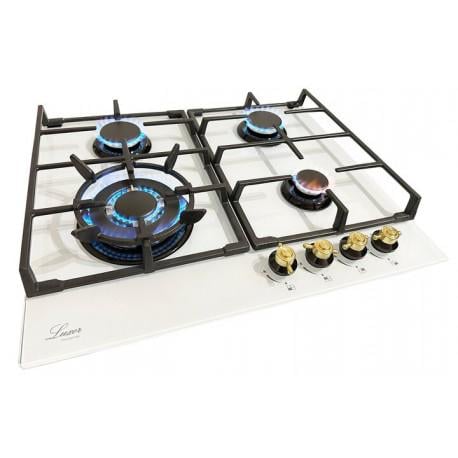 Варочная поверхность Luxor EG 740 Gold Barocco WH с подставкой WOK (24508304) - фото 2 Варочная поверхность Luxor EG 740 Gold Barocco WH с подставкой WOK (24508304) - фото 2