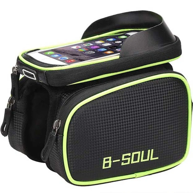 Велосумка на раму B-Soul C2R Touch Screen Green - фото 1 Велосумка на раму B-Soul C2R Touch Screen Green - фото 1