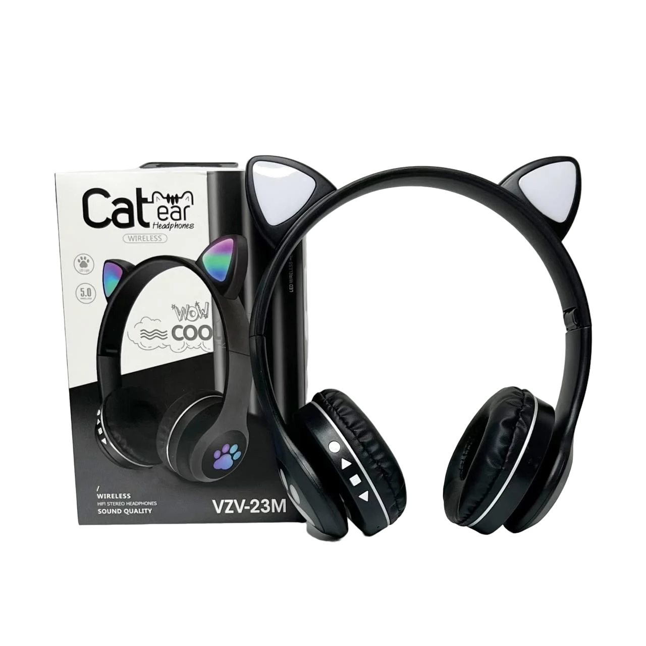 Наушники беспроводные CAT EAR Headphones VZV-23M Bluetooth Черный (100299)