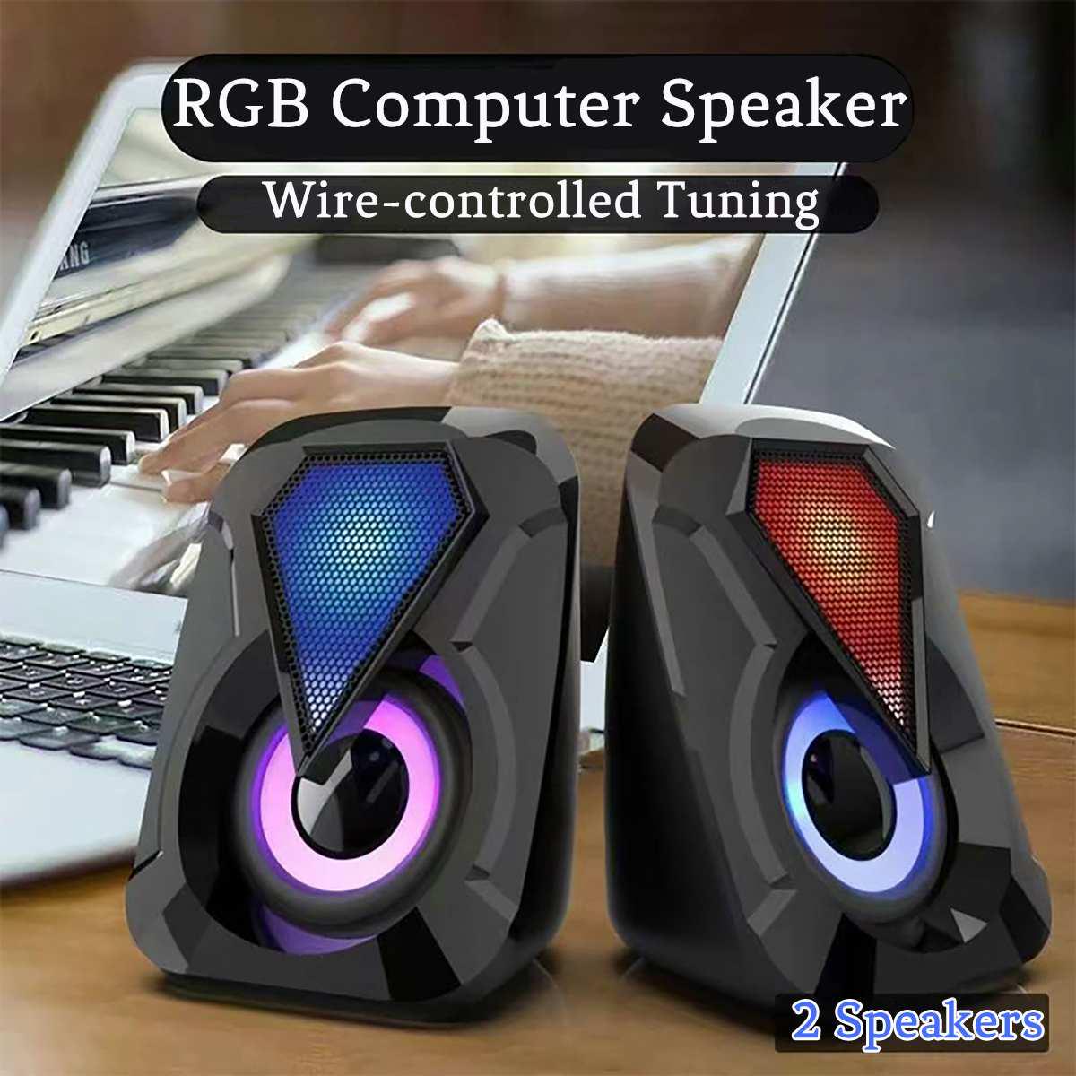 Акустическая система для ПК E-1053 USB RGB подсветка 3W Черный - фото 2