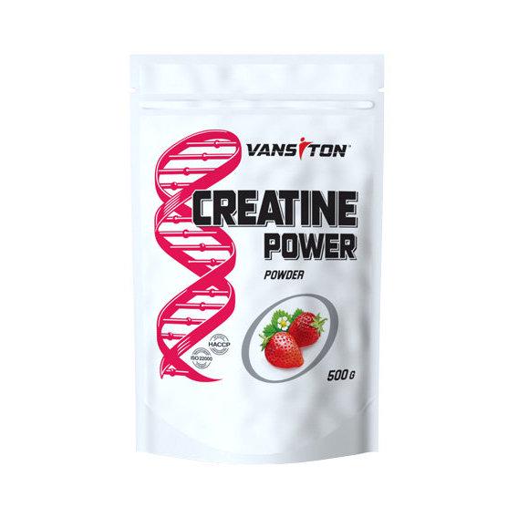 Креатин моногідрат Vansiton Creatine Monohydrate 500 г 100 порцій Strawberry - фото 1