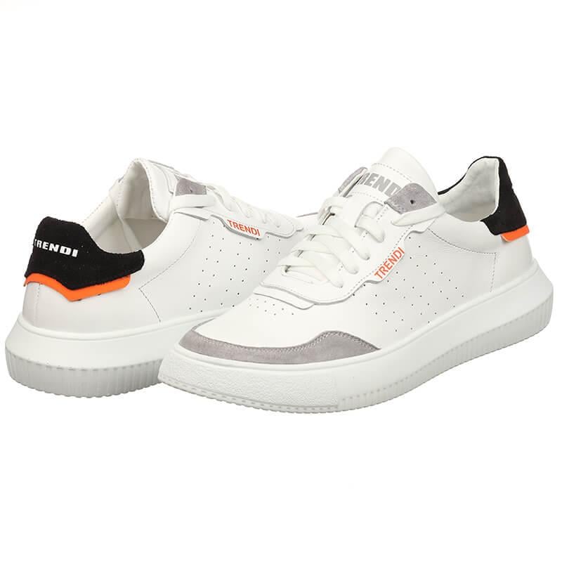 Кроссовки мужские NewMan T22-4 кожа р. 44 Белый (03349)