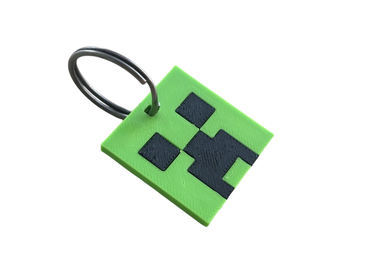 Брелок 8-bit Creeper Minecraft Keychain 3D-печать 2 см