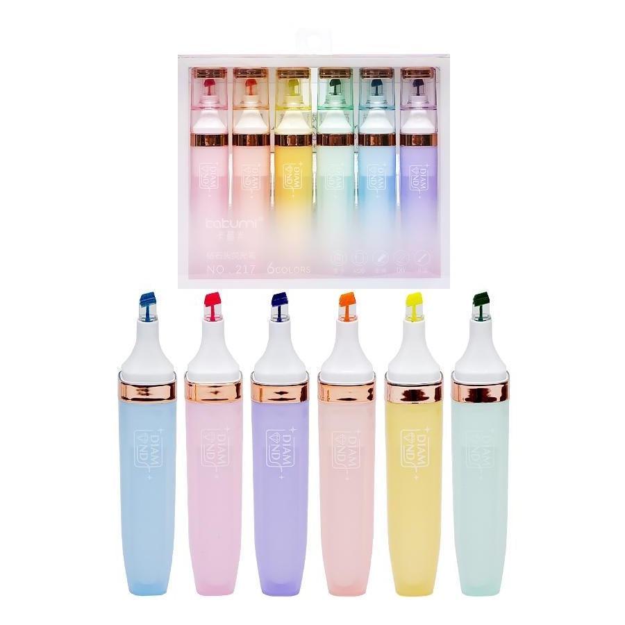 Набір фломастерів Diamond 217-6 6 кольорів (RLT33314) - фото 2 Набір фломастерів Diamond 217-6 6 кольорів (RLT33314) - фото 2