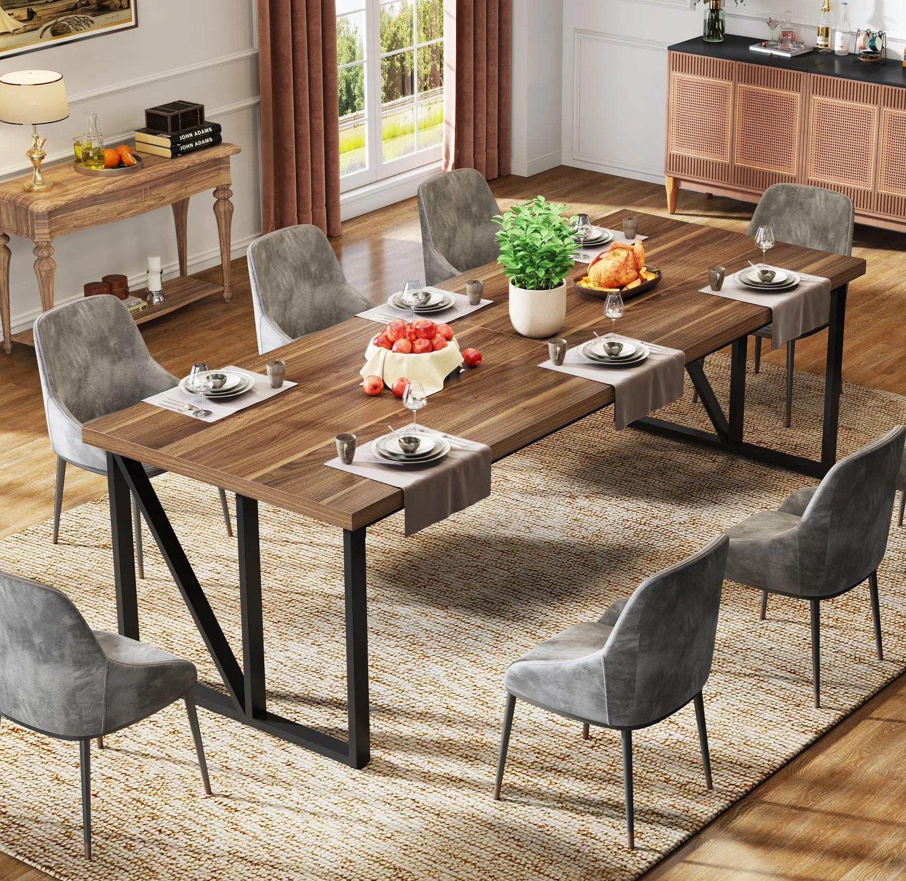 Обеденный стол MSM прямоугольный на 8-10 персон (HL031-X)