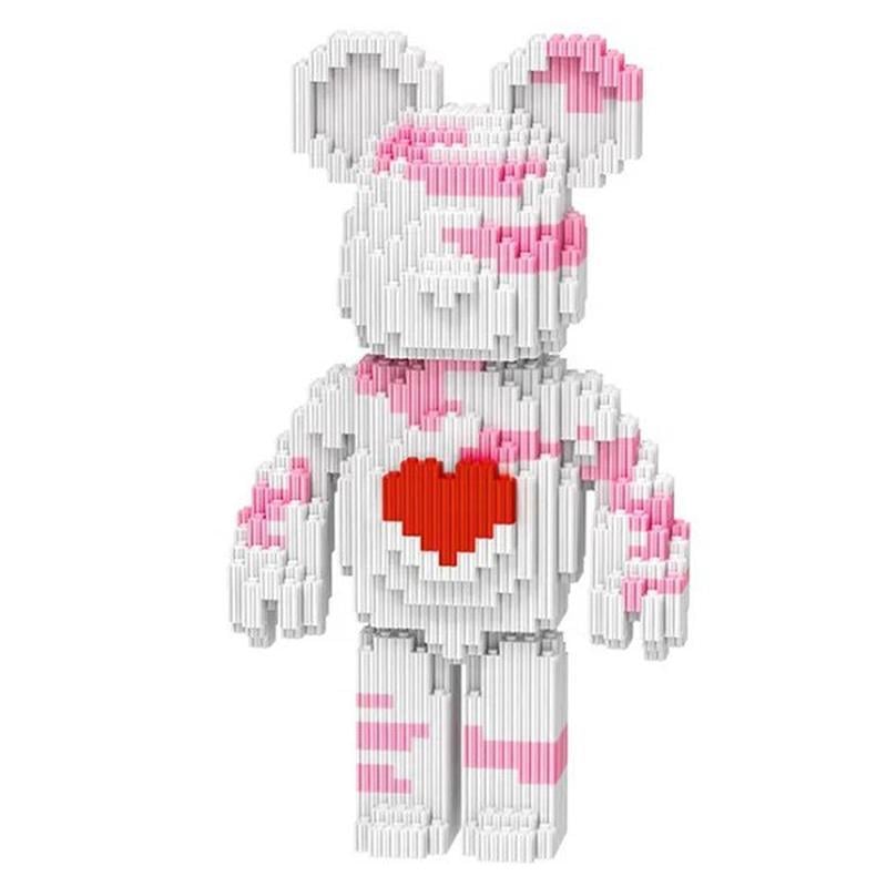 Конструктор Limo Toy Magic Blocks Серце ведмедик Bearbrick 3031 деталь 40,5 см (14581543)