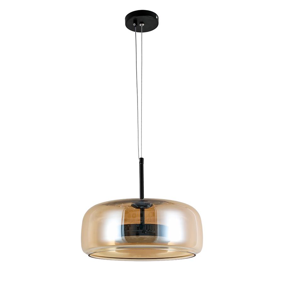 Светильник подвесной светодиодный Levistella 909XL158-1 330 BK/AM плафон янтарный Черный