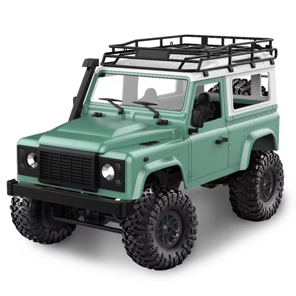 Джип на радиоуправлении Land Rover Defender MN-90 Краулер 1:12 4WD Зеленый (23452)