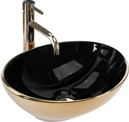 Умывальник Rea Sofia In Black Gold (ReaU4527)
