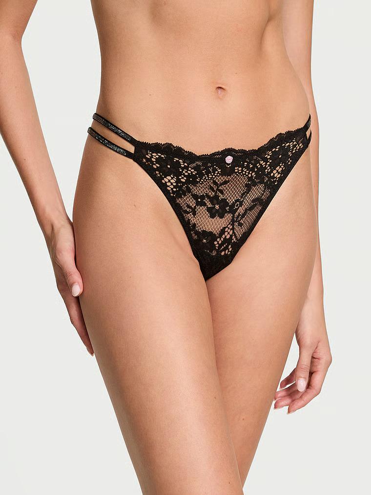 Трусики бразилианы Victoria's Secret Dream Angels Twinkle Strap Lace Brazilian Panty Black S Черный (26876110) Трусики бразилианы Victoria's Secret Dream Angels Twinkle Strap Lace Brazilian Panty Black S Черный (26876110)