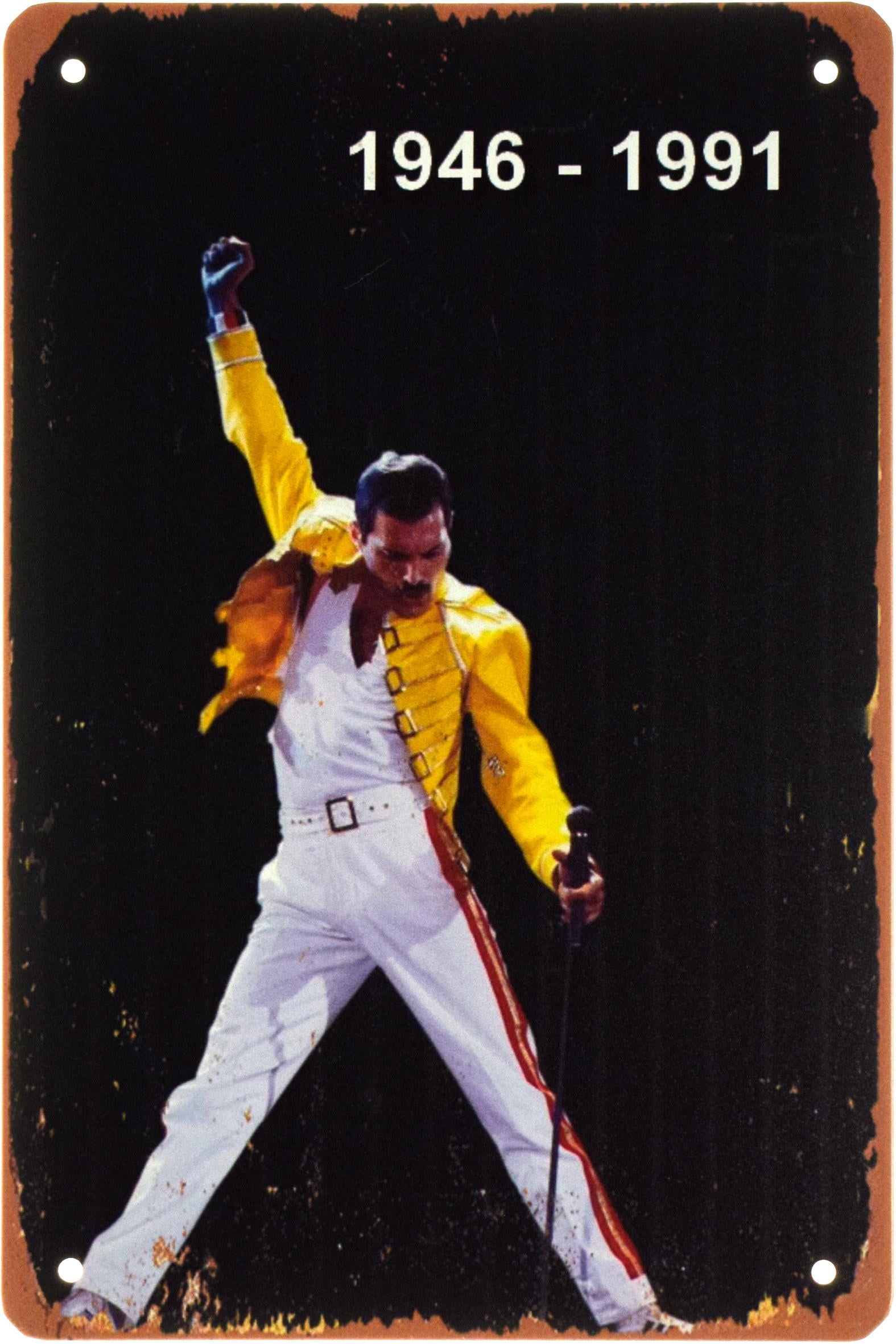 Металева табличка Фредді Мерк'юрі/Queen Freddie Mercury 1946-1991 20x30 см