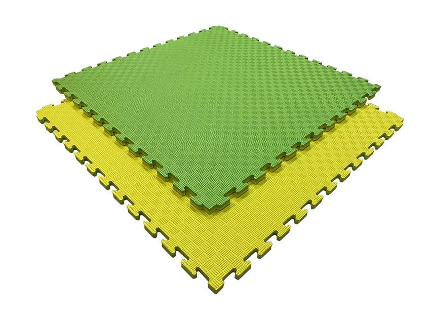 Мат-татами Ласточкин хвост 20 мм 1х1 м Желто-зеленый (1127723394)