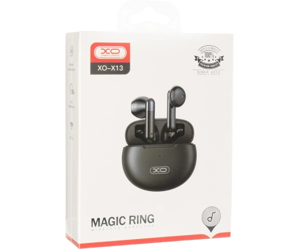 Навушники бездротові Bluetooth XO X13 Magic Ring TWS BT 5,1/300 mAh Black - фото 3