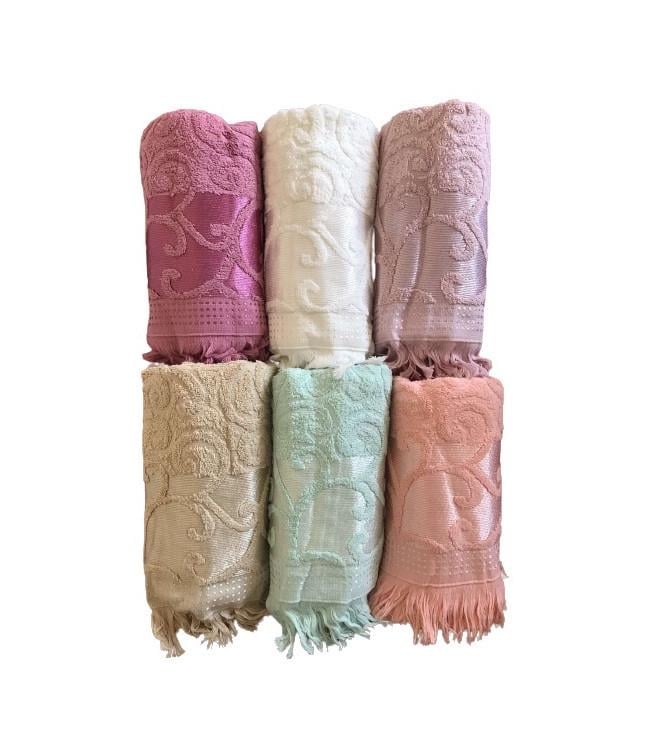 Набор полотенец Gulcan Lux Sarmasik Sacakli Cotton Жаккард 70х140 см 6 шт. (18803146)