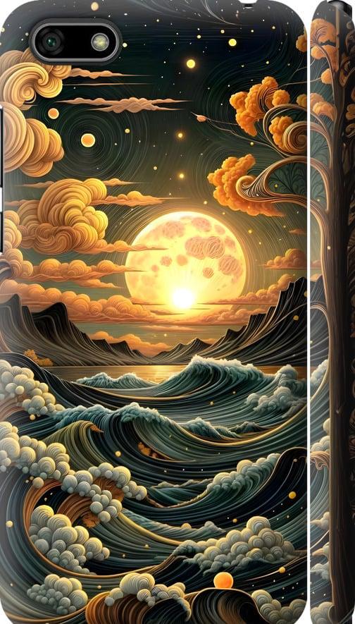 Чехол на Huawei Honor 7A Арт волны (6332m-1805-42517)