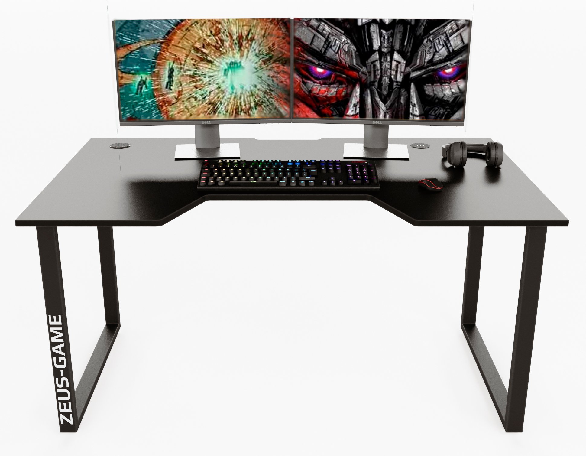 Компьютерный стол игровой Zeus Unicron Черный (659e7e6a4570a12ec74b87b8)