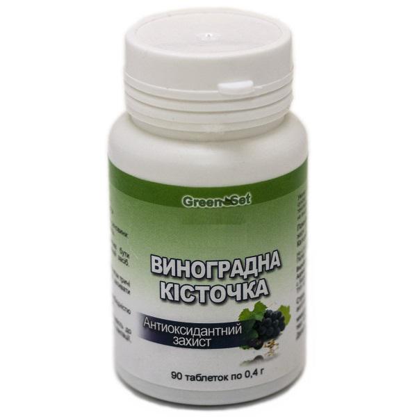 Экстракт виноградных косточек Green Set Виноградная косточка антиоксидантная защита 90 табл. (000024017) Экстракт виноградных косточек Green Set Виноградная косточка антиоксидантная защита 90 табл. (000024017)