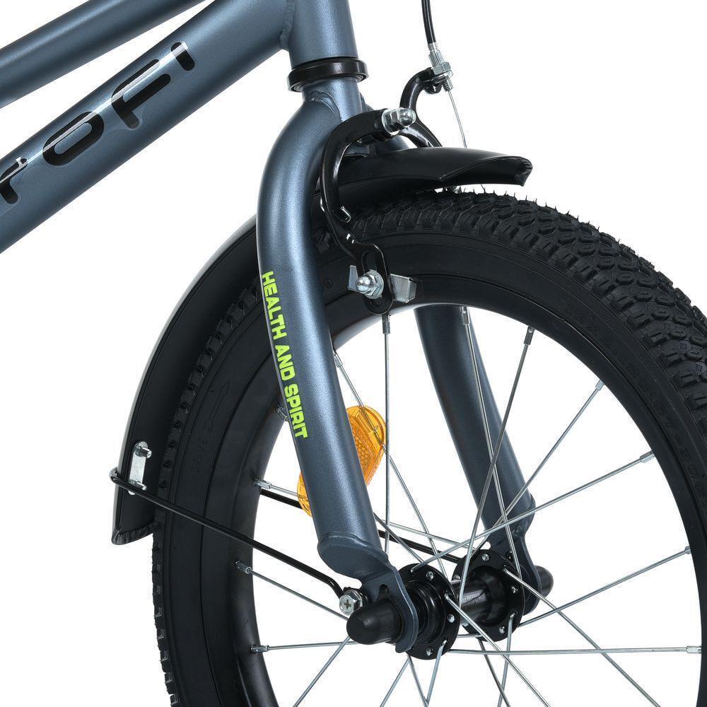 Дитячий велосипед PROF1 Prime 16" з багажником Графітовий - фото 4 Дитячий велосипед PROF1 Prime 16" з багажником Графітовий - фото 4