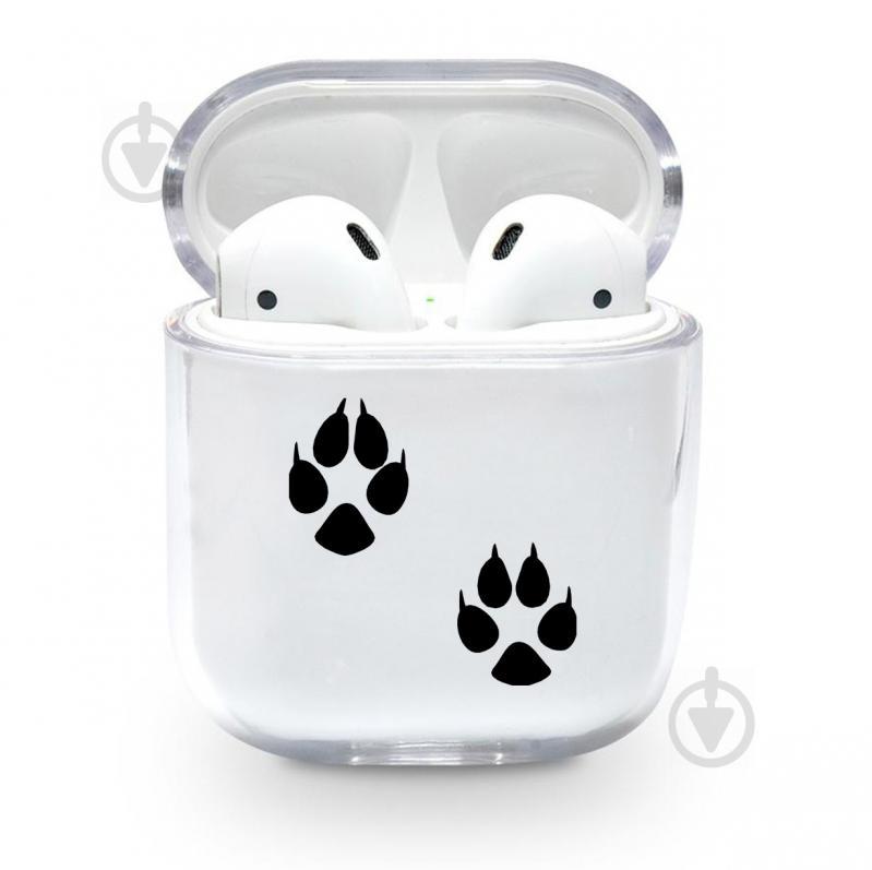 Прозрачный силиконовый чехол Apple AirPods с рисунком - Paws (KAP1198)