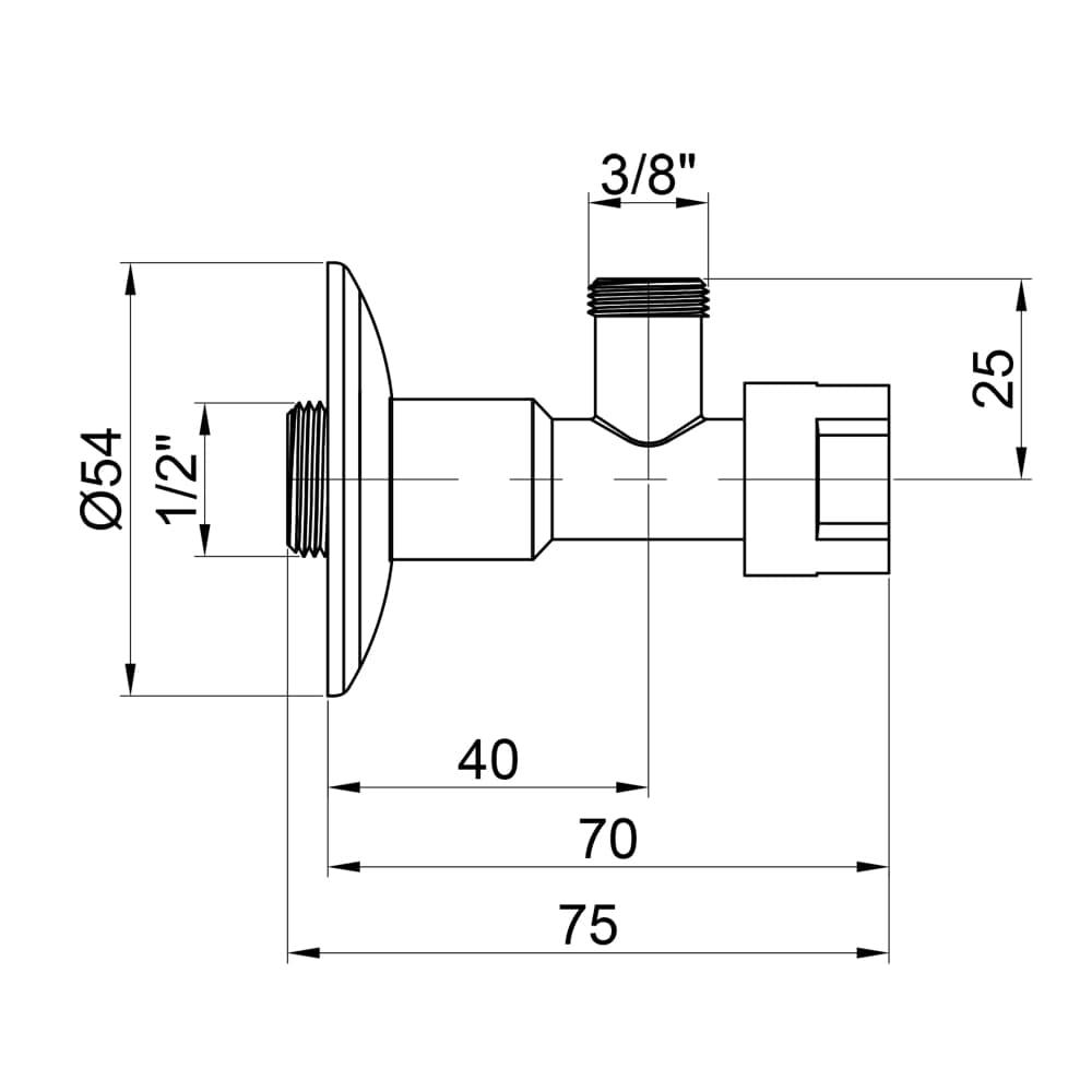 Кран приборный буксовый ICMA №519 1/2х3/8" угловой (FRRS00005718) - фото 3