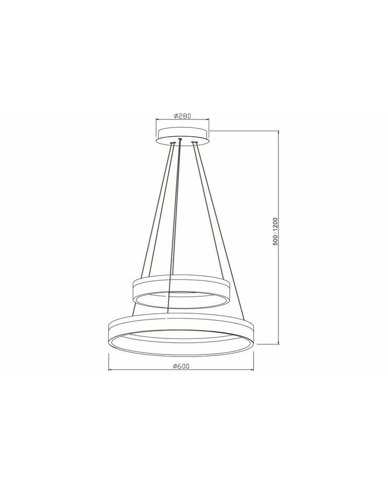 Люстра Reality 330602-02 Cornelia Led 2x60W 4000K 4800Lm IP20 Bl (15302050) - фото 2