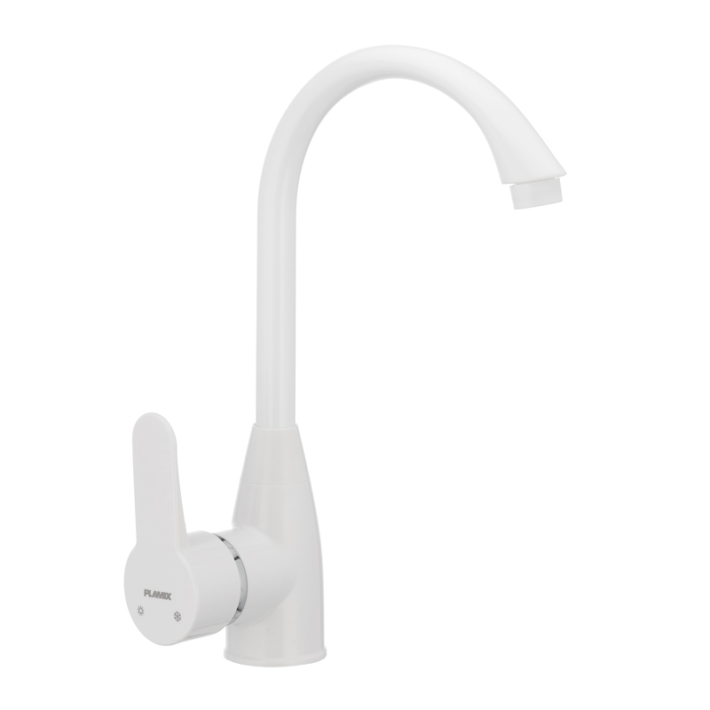 Смеситель для кухни PLAMIX Mario-011 Белый (PM0014)