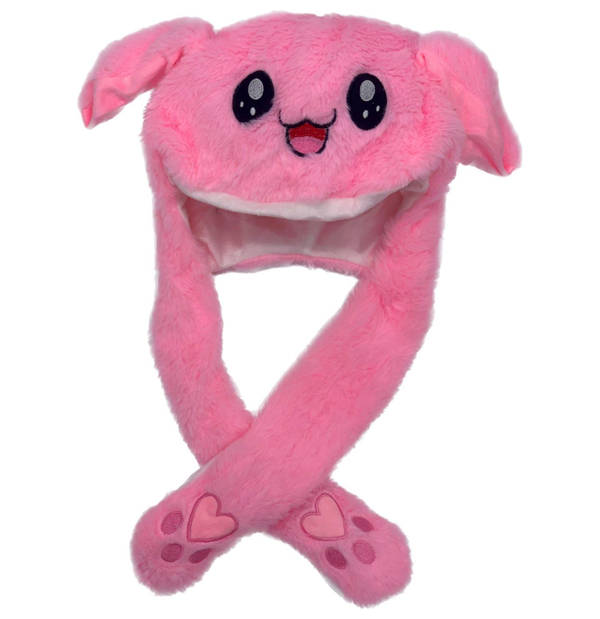 Шапка з вухами Кролик що світяться та рухаються Рожевий (17945214)