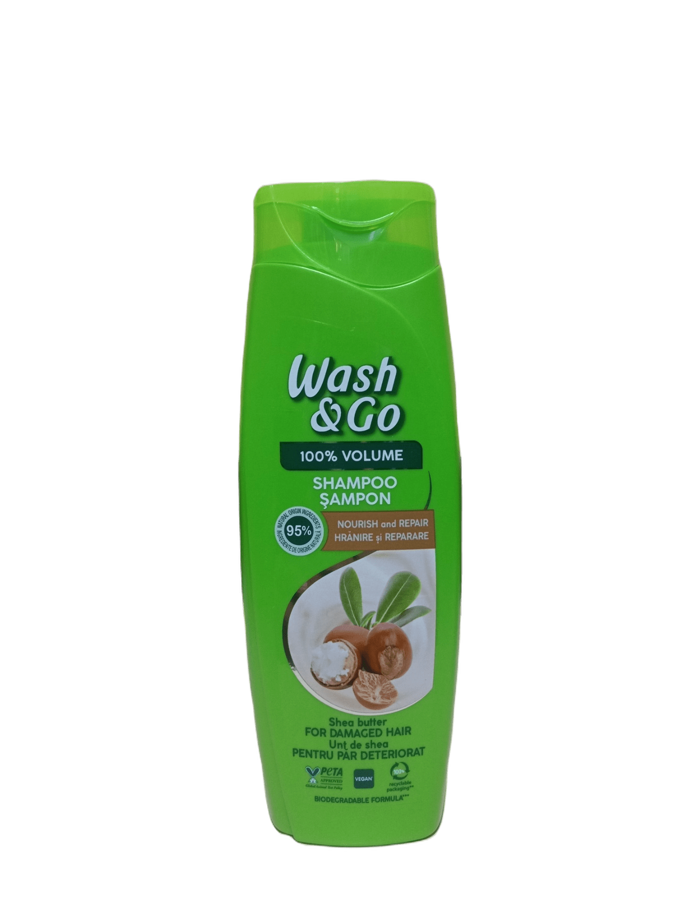 Шампунь Wash&Go з маслом ши для живлення волосся 400 ml - фото 1