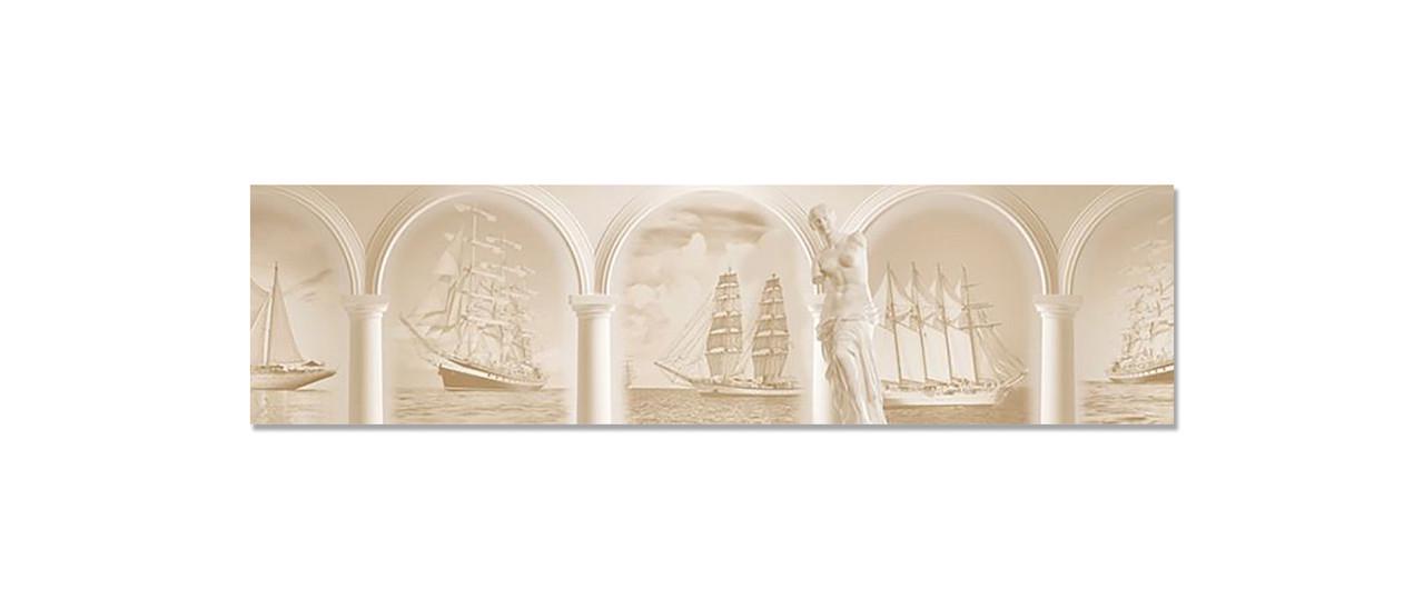 Наклейка виниловая на кухню Zatarga Винтажные Корабли 650х2500 мм (1289776209)