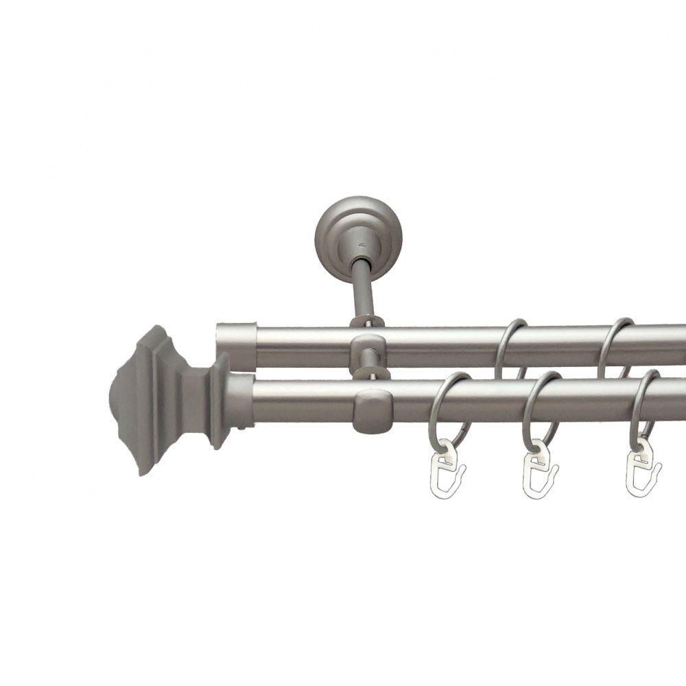 Карниз Orvit Борджеза двухрядный гладкий 19/19 мм 240 см Сатин (6308080)