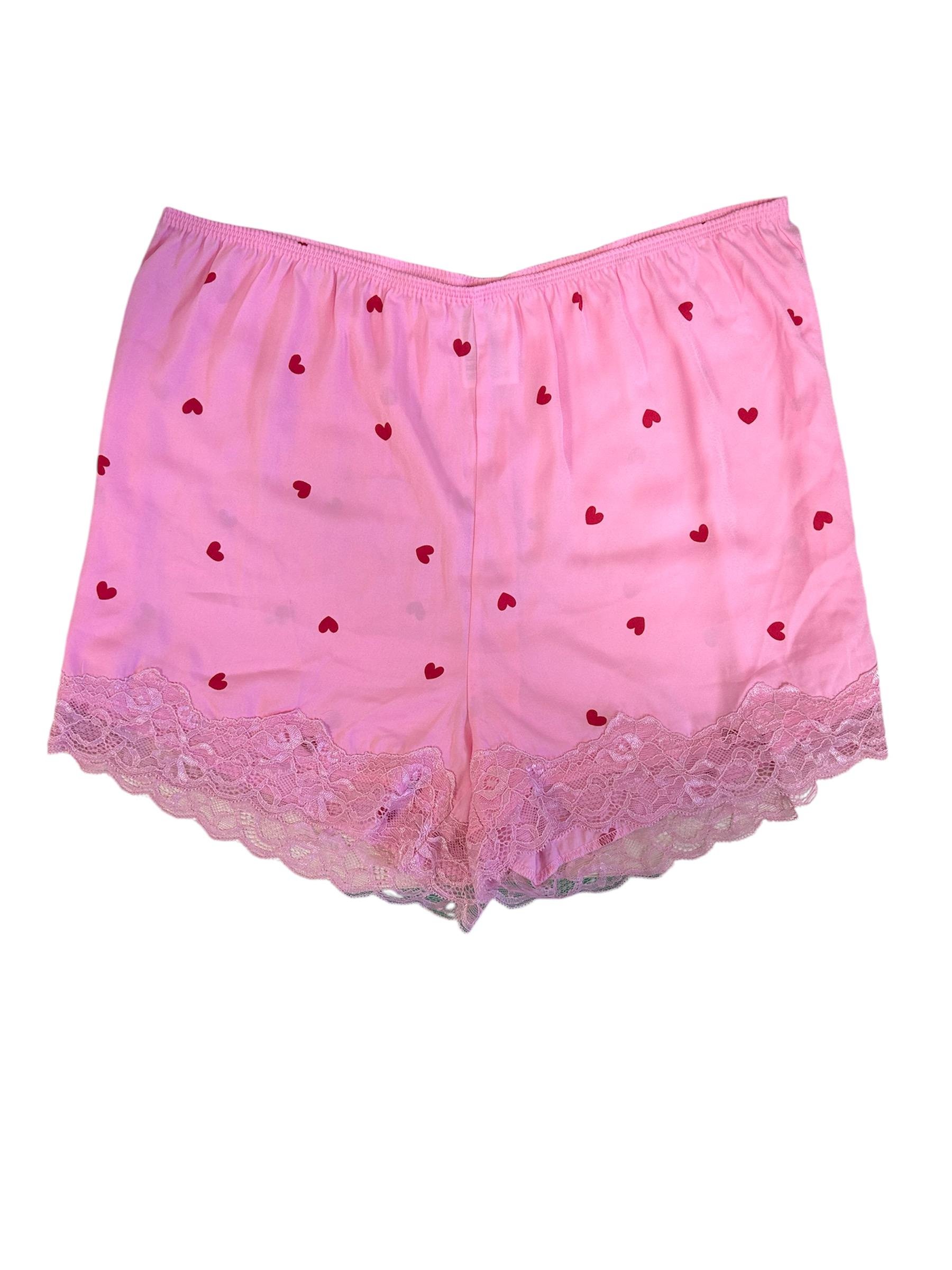 Шорты пижамные с кружевом L Розовый (9542325wer)