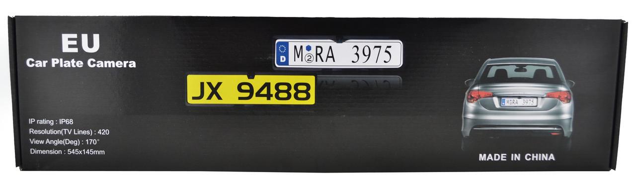 Камера заднього виду у рамці автомобільного номера RIAS JX9488 Silver (4_398341432)