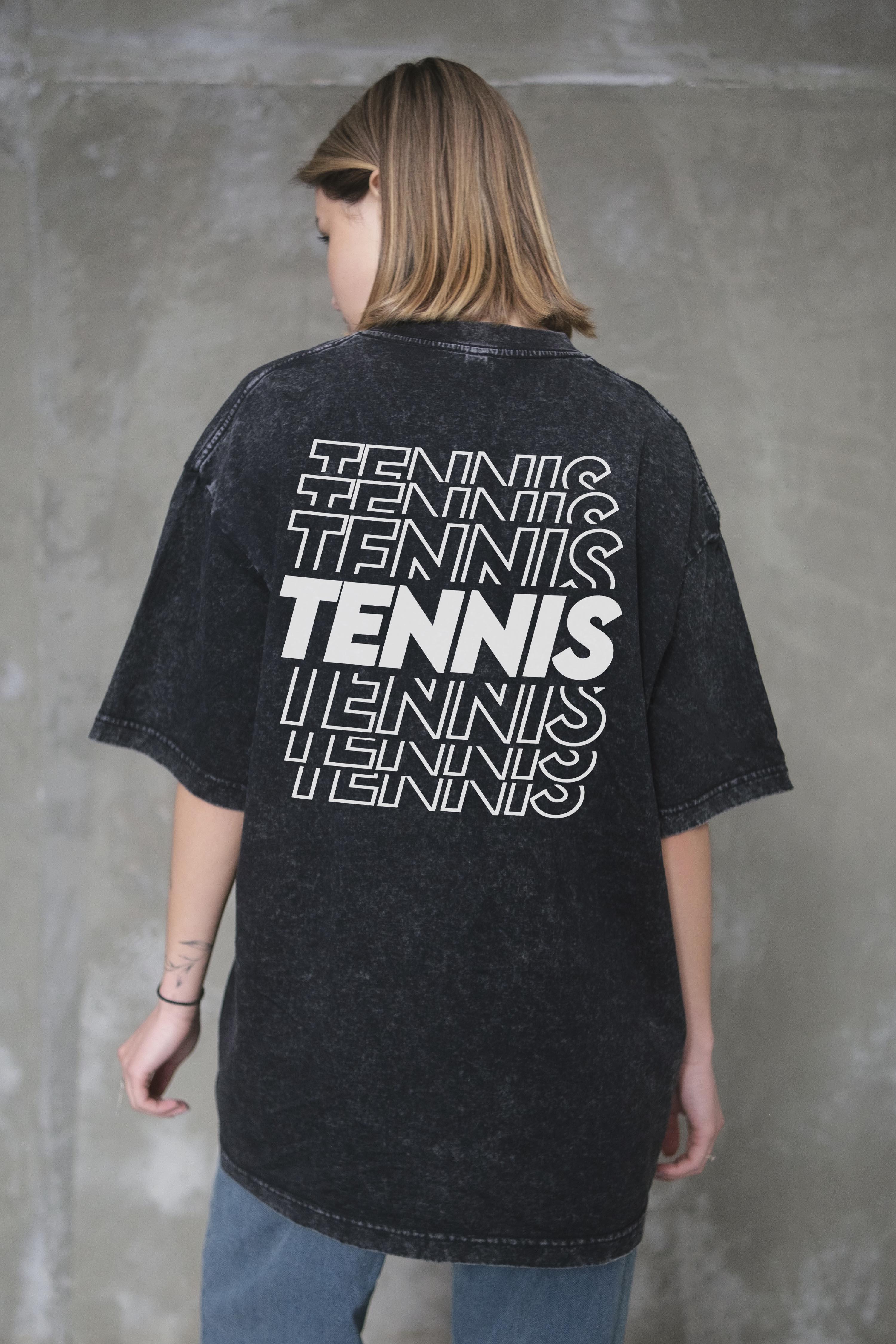 Футболка оверсайз Without Washed Tennis S/M Black (S/M8056386 8056387) - фото 5