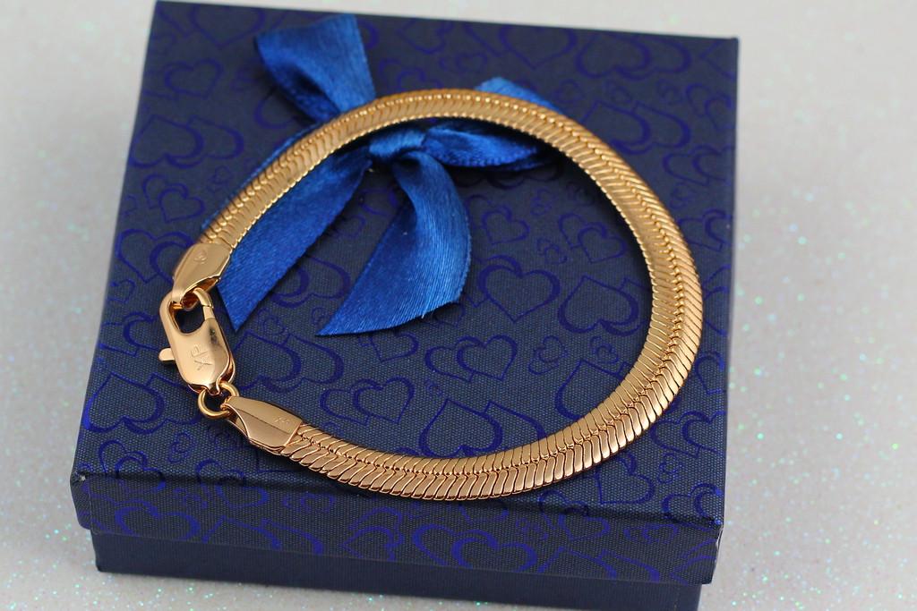 Браслет Xuping Jewelry Снейк 21,5 см 8 мм Золотистый (1450927741)