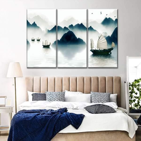 Модульная картина KIL Art Среди скал из трех частей 78x48 см (M3_M_130)