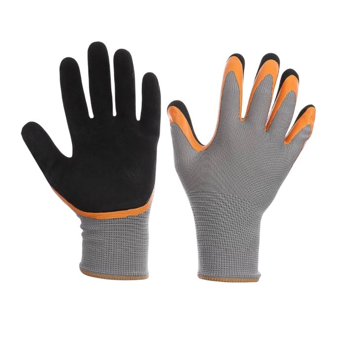 Перчатки рабочие нейлоновые со вспененным латексом 24 пары Серый (2294)