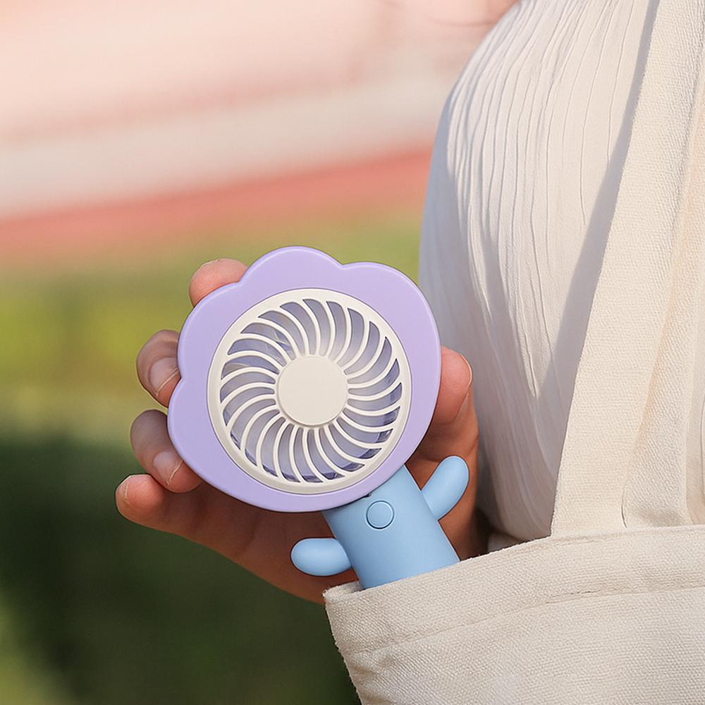 Вентилятор портативный на аккумуляторе и USB Цветок Фиолетовый (51-фио-BT-8861) - фото 2 Вентилятор портативный на аккумуляторе и USB Цветок Фиолетовый (51-фио-BT-8861) - фото 2