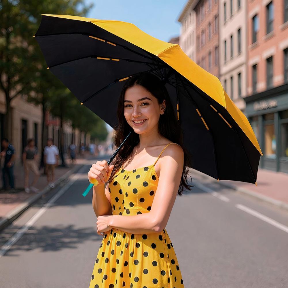 Парасолька автоматична двошарова від дощу і сонця LOSSO Elite 105 см Жовтий (526301999 ) - фото 6 Парасолька автоматична двошарова від дощу і сонця LOSSO Elite 105 см Жовтий (526301999 ) - фото 6