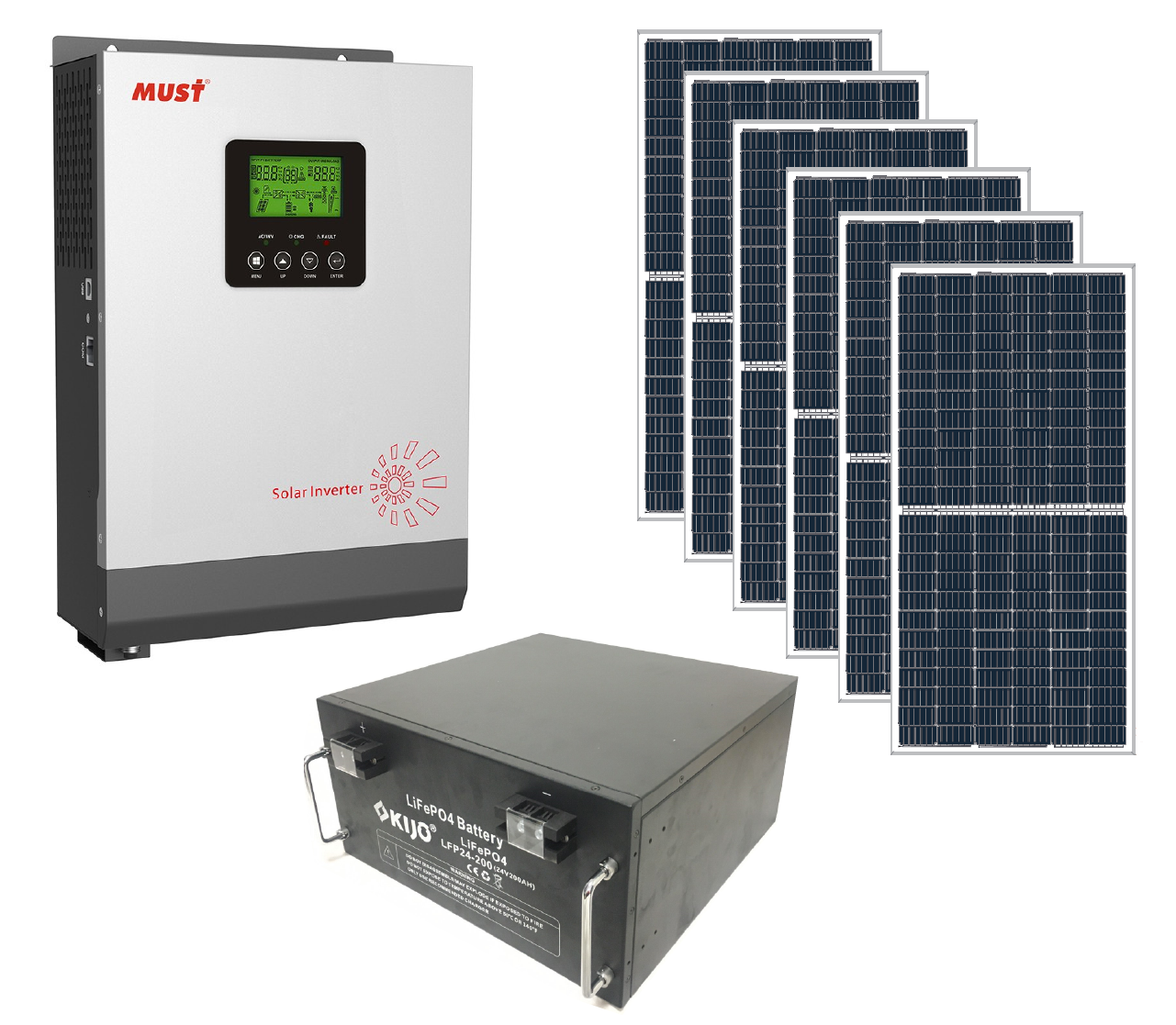 Комплект гибридной автономной солнечной электростанции Своя Энергія KAS5-3/4/327 3 кВт на литиевых АКБ